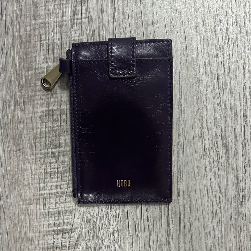 Hobo Dark Purple Leather Key  Card Holder